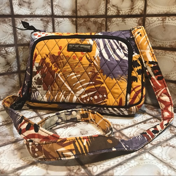 Vera Bradley PAINTED FEATHERS Crossbody Bag - Picture 7 of 7
